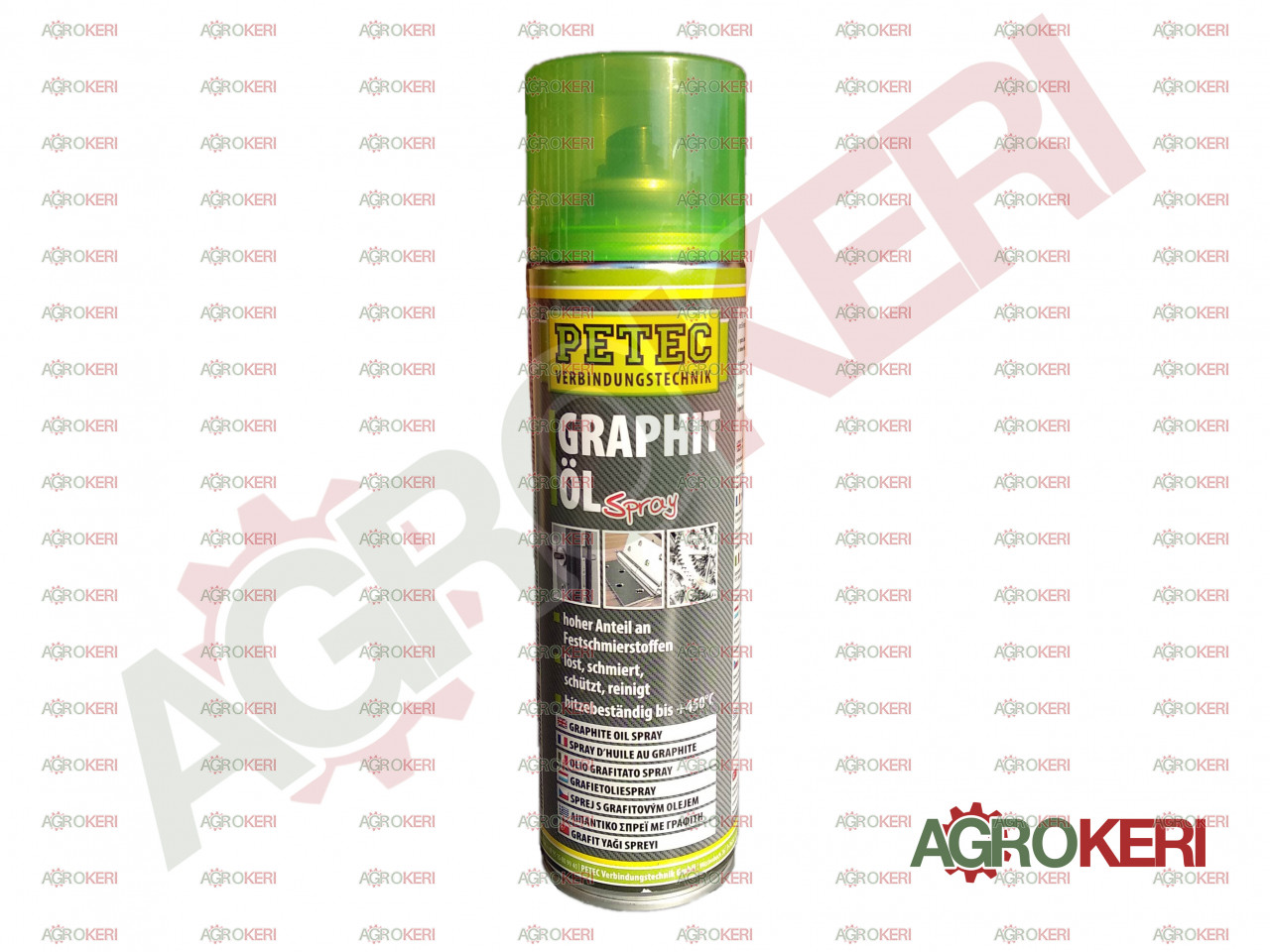Grafit spray 500ml PETEC Technical spray Workshop and yard Greasing  techniques - AGROKERI Kft.