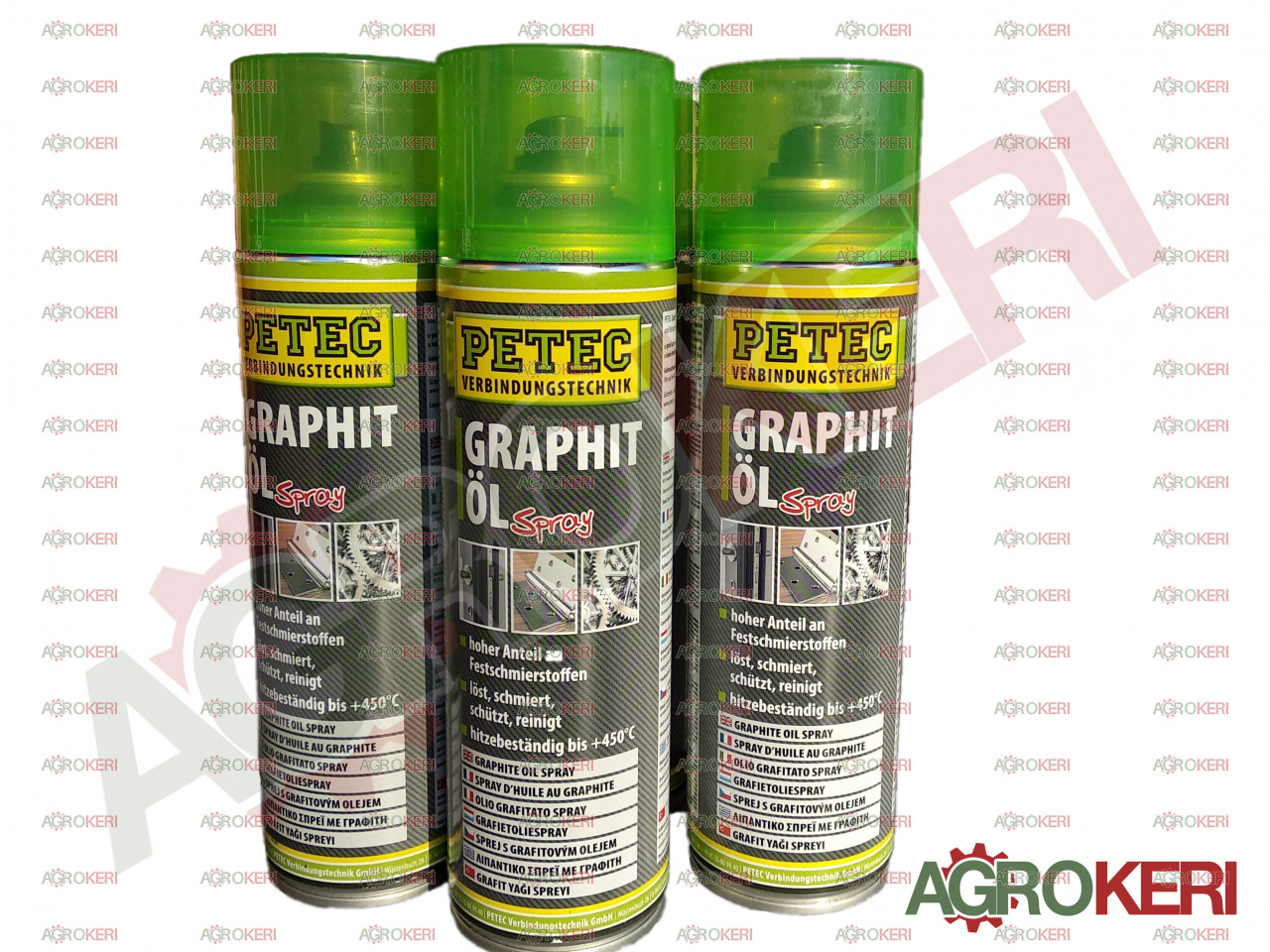 Grafit spray 500ml PETEC Technical spray Workshop and yard Greasing  techniques - AGROKERI Kft.