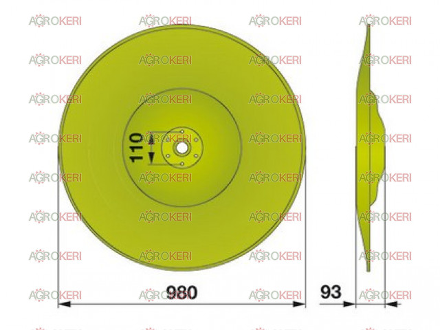RK fűkasza csúszótányér (RK-210) Claas 