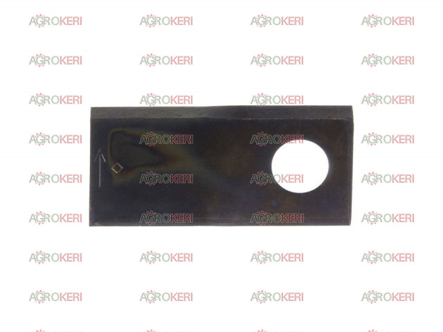Pöttinger fűkasza kés jobbos,100x48x4 mm, Ø21 mm-es furat