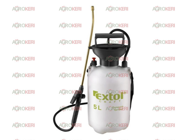 kézi permetező permetszóróval, 5 liter, réz cső