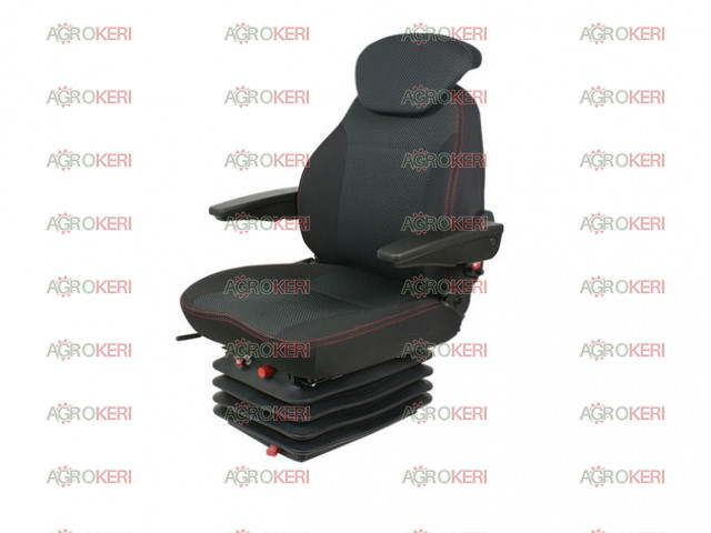 Vezetőülés EBLO légrugós, Black edition, (12 V-os, levegős, kartámaszos)