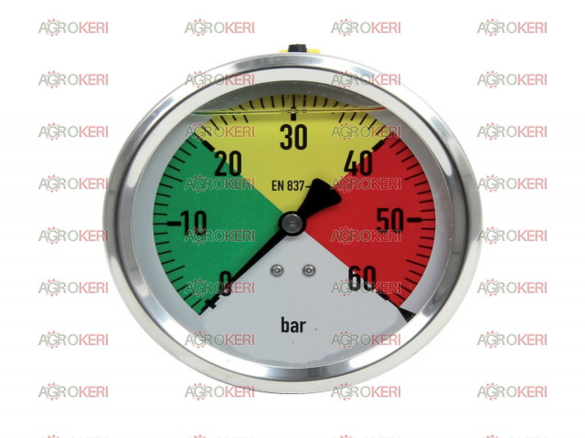 Permetező nyomásmérő óra 40bar Glicerines