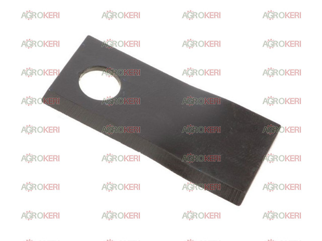 Pöttinger fűkasza kés jobbos, 112x49x4 mm, Ø21 mm-es furat, 