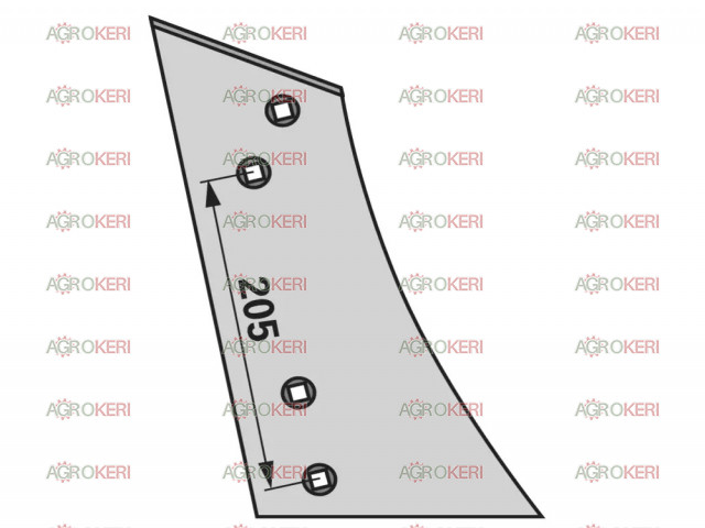 Lemken right mouldboard insert, BU2KR
