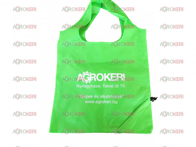 Agrokeri, bevásárló táska összehajtható, zöld színű