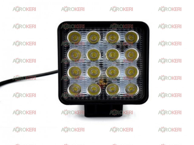 lámpa munka 16 LED, kocka terítő 48W, 3180 Lumen