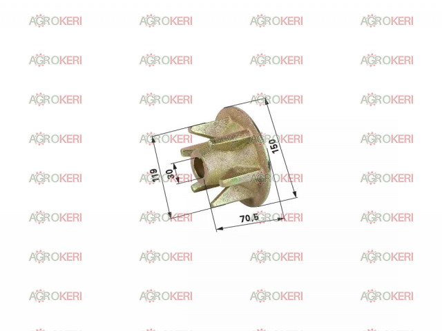 hajtókerék burgonyafelszedőhöz 150mm, Wühlmaus