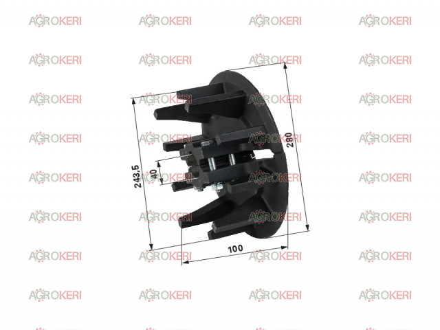 Szállítószalag hajtókerék burgonyafelszedőhöz 280mm, CSAP