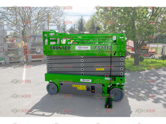 Ollós emelőgép (személyemelő)  gumikerekes, FRONTEQ FS1012
