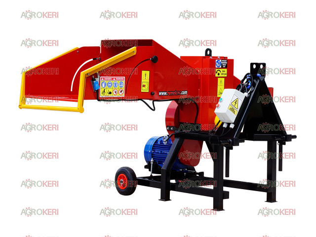 Wood chipper Remet RE120-6 with knife, 7.5KW electric motor (branch cutter, wood chipper)