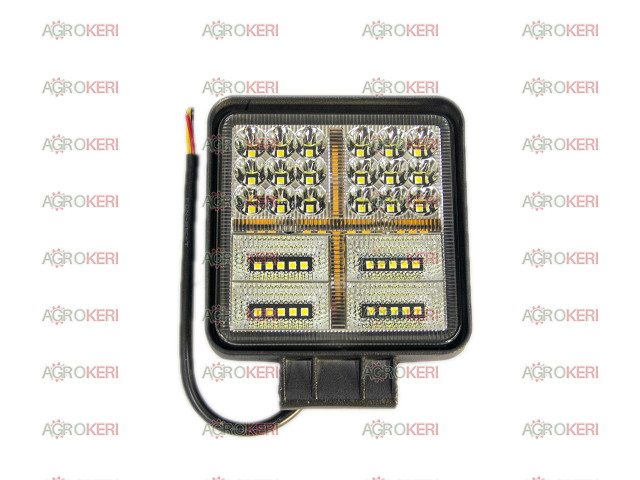lámpa munka 34 LED, kocka COMBO, 114W (12-24V) multifény