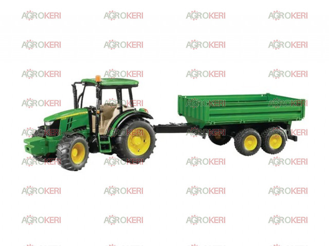 játék traktor pótkocsival, John Deere 5115M, Bruder