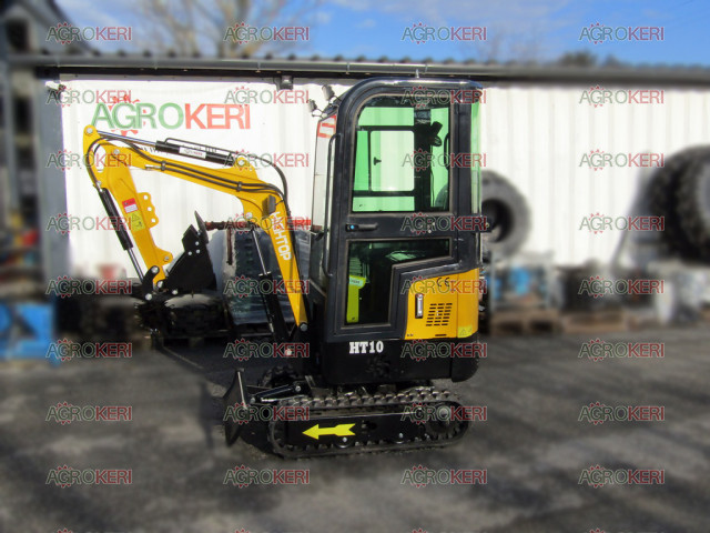 Crawler minikotró, fülkés, HT-10C (árokásó, markológép)