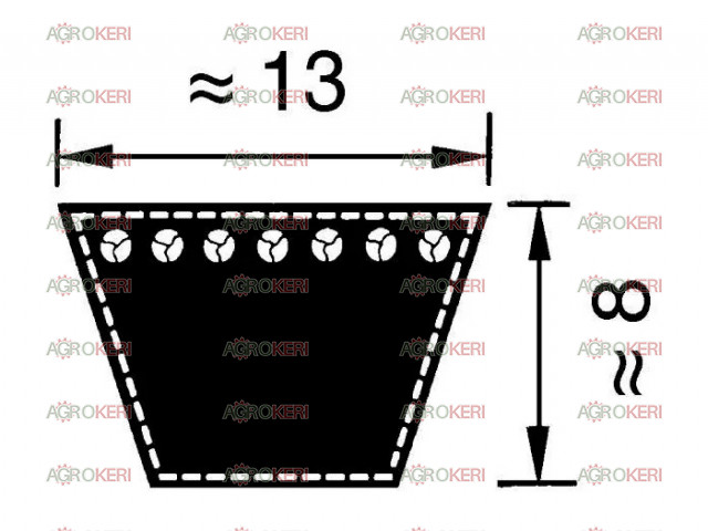 Ékszíj 13x2743 Li Optibelt