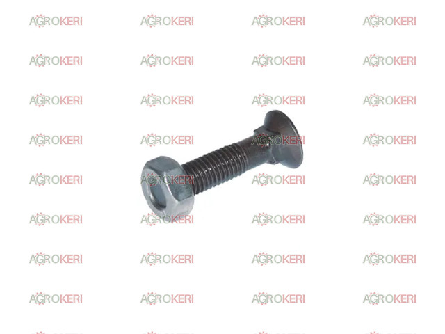 Lemken Ekecsavar anyával, M10x30 10.9, DIN608, kerek, süllyesztett fejű, négylapú csavartővel