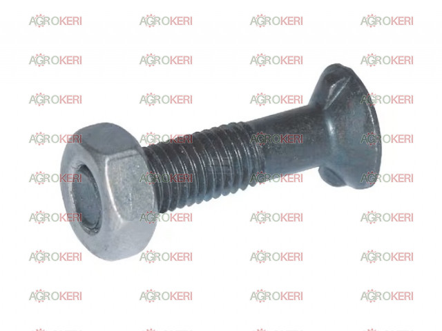 Ekevas csavar anyával, M10x30, Két orros DIN 11014 8.8
