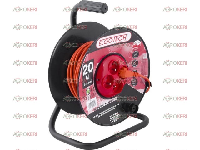 Electric extension cable on a cable drum, 20 m
