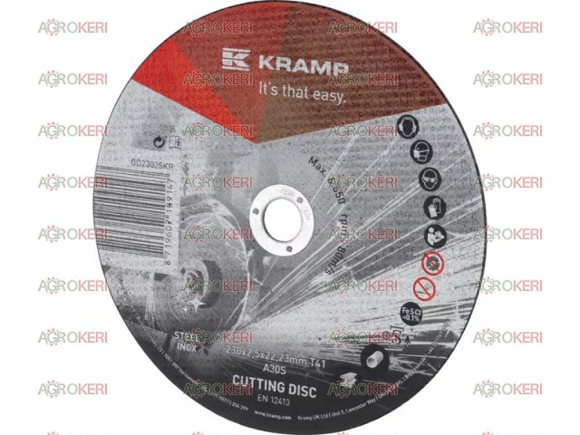 cutting disc for metal, 230×2.5×22.2mm, max.6650 rpm
