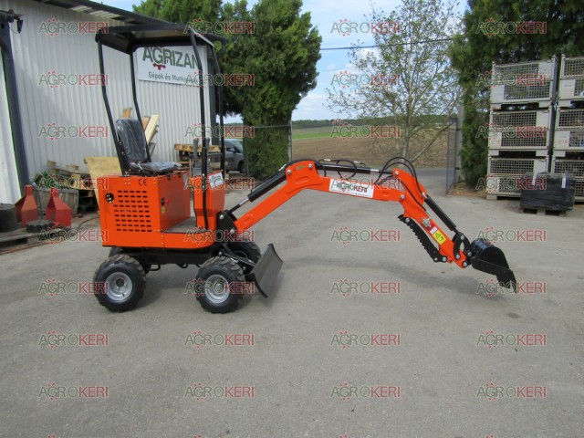 Crawler minikotró, Gumikerekes HT-10 (árokásó, markológép)
