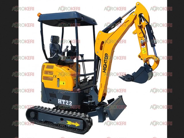 Crawler minikotró, HT-22, Kubota motorral (árokásó, markológép) állítható nyomtáv, 2 sebességes meneteléssel