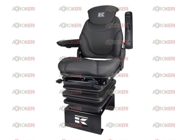 Vezetőülés légrugós, K-Lux 490 fekete (12 V-os, levegős, kartámasz, fejtámasz)